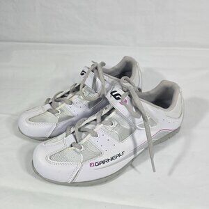Louis Garneau Ergo Air Cycling Shoes Women Size 9 Two Bolt White Athletic Sporty